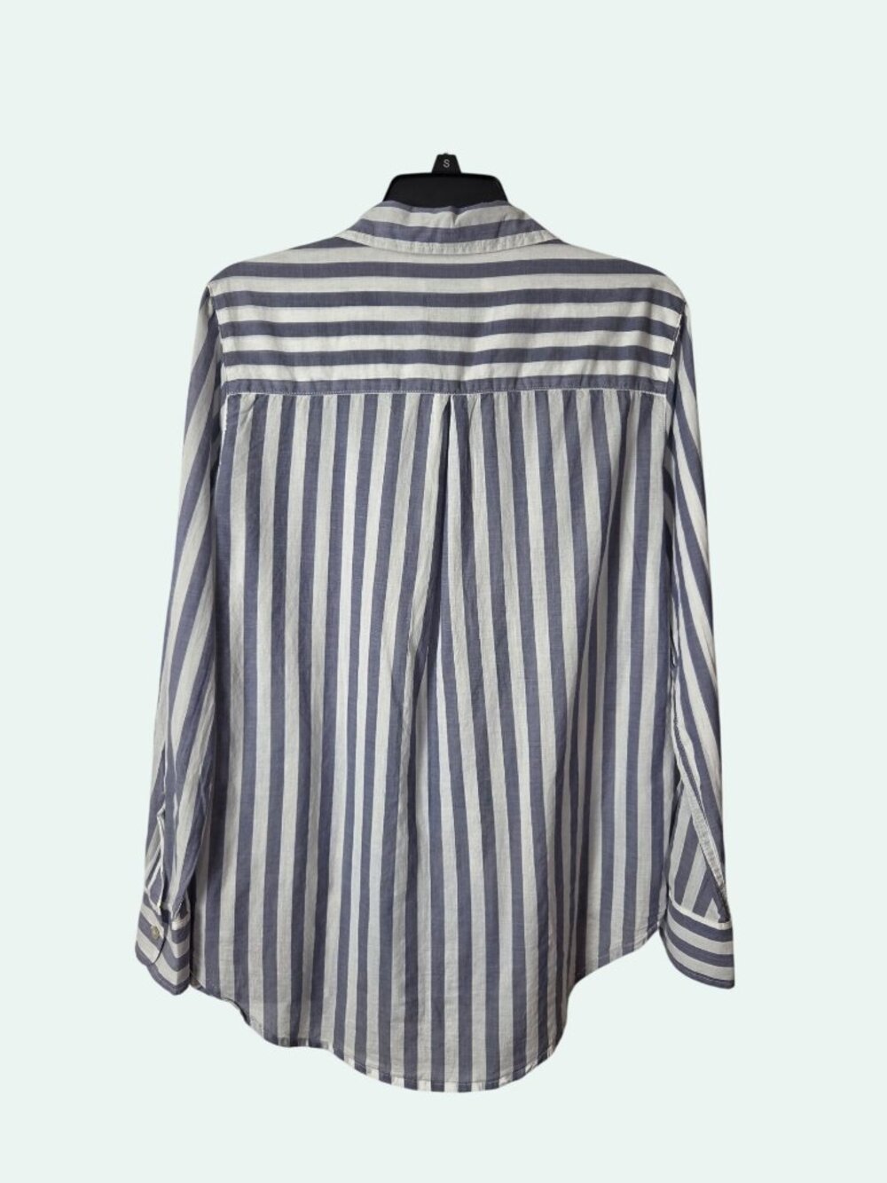 Striped Button-Down Shirt By Lola River - Coastal Grandma, Hampton's Style, (Med - Picture 7 of 12